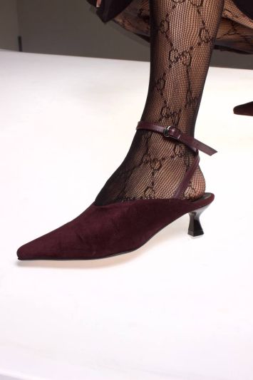 Слінгбеки замшеві бургунді