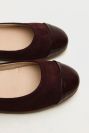 Балетки бургунді замшеві
