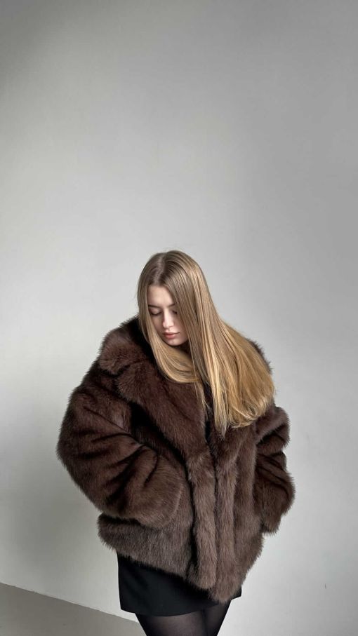 Шуба коричнева