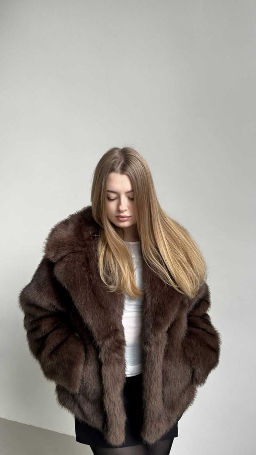 Шуба коричнева