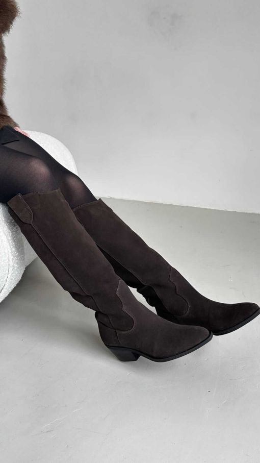 Ковбойки шоколадні високі