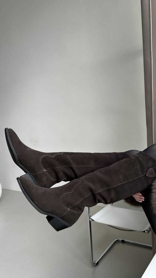 Ковбойки шоколадні високі