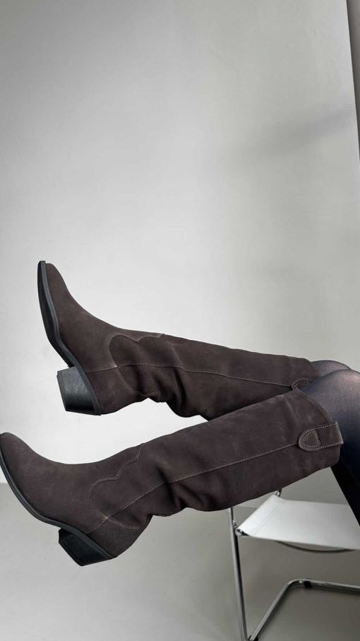 Ковбойки шоколадні високі