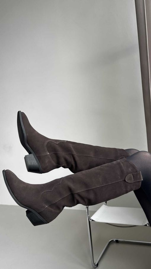 Ковбойки шоколадні високі