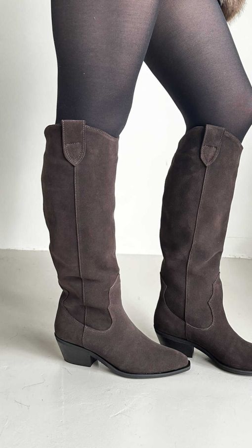 Ковбойки шоколадні високі