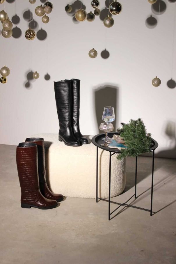 Чоботи Frost крокодилові шоколадні