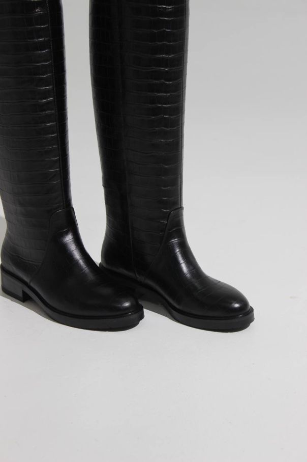 Чоботи Frost крокодилові чорні