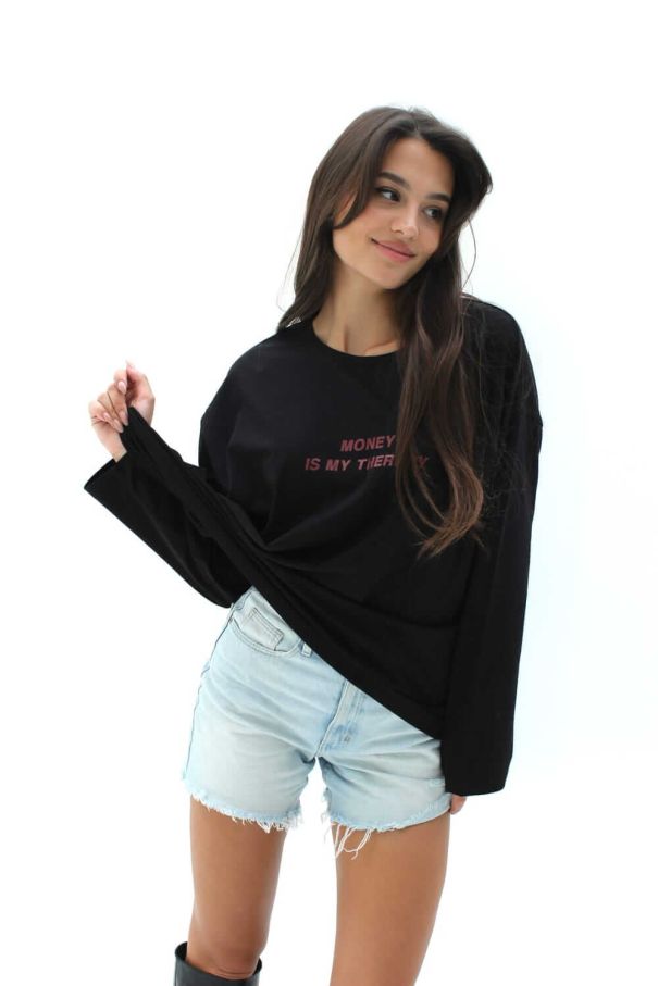 Лонгслів "Money is me teraphy"