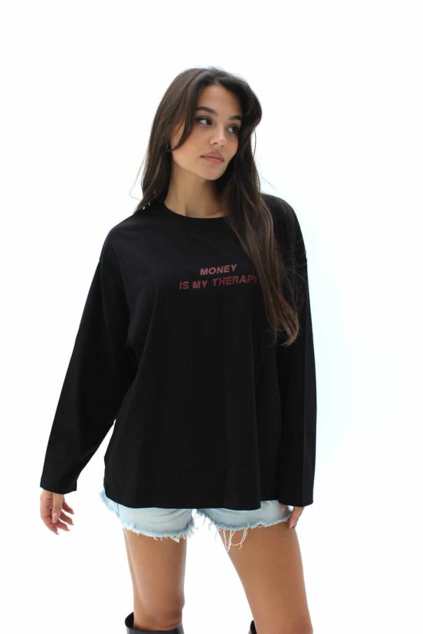 Лонгслів "Money is me teraphy"