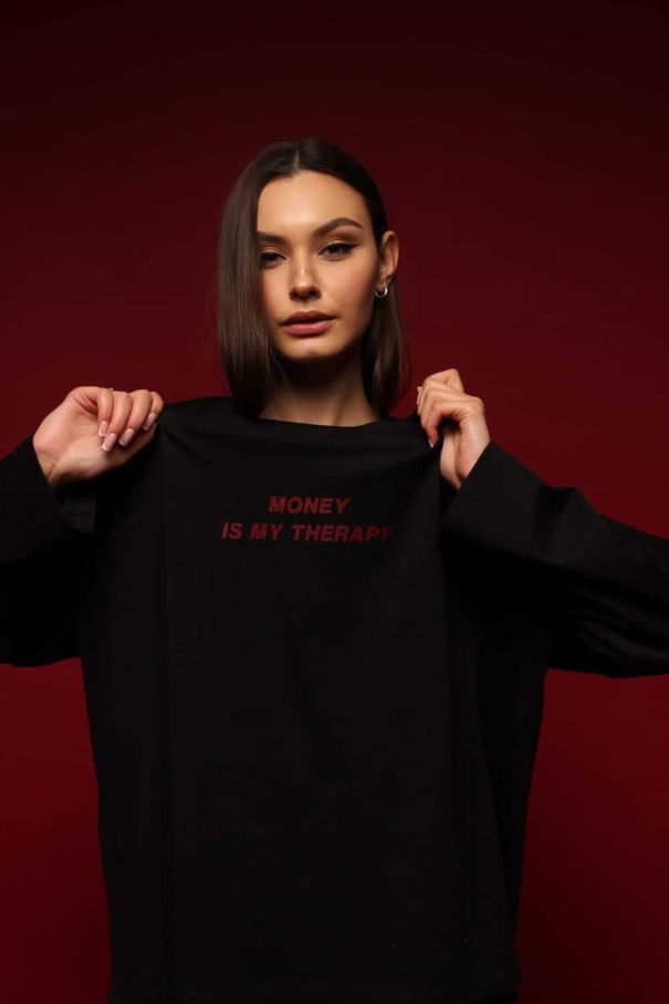 Лонгслів "Money is me teraphy"