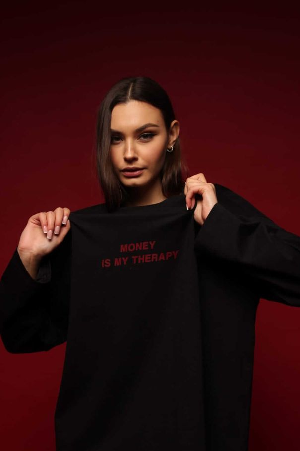 Лонгслів "Money is me teraphy"