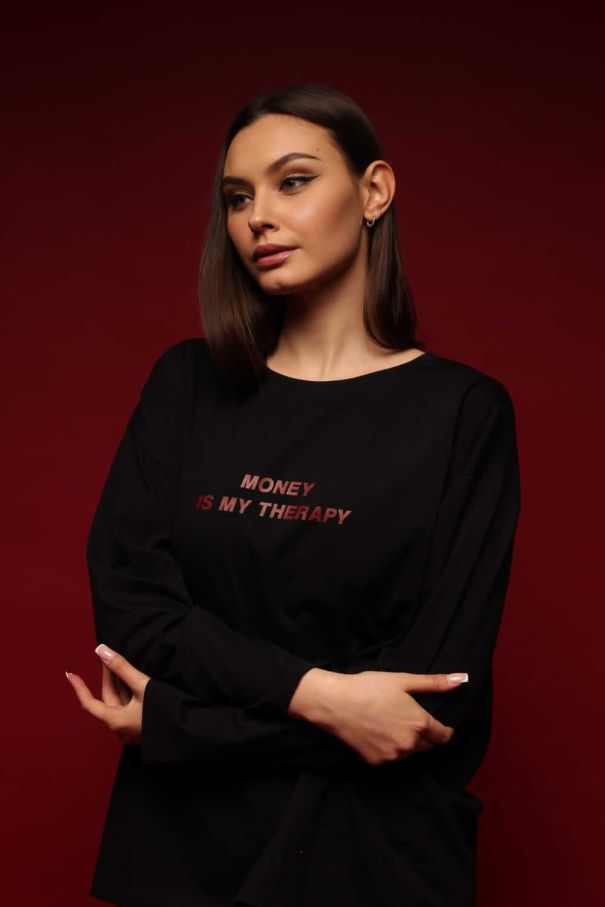 Лонгслів "Money is me teraphy"