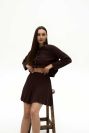 Костюм вʼязаний з короткою спідницею та кардиганом