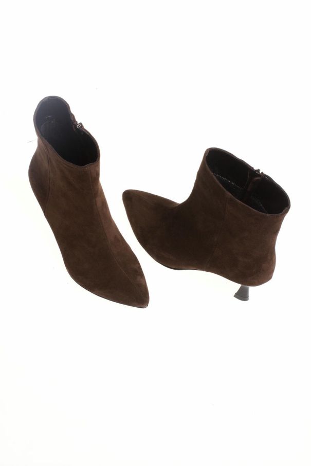 Черевики на підборі шоколадні