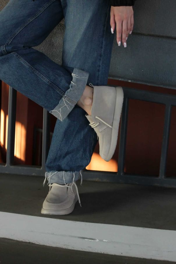 Клоги Terry молочні замшеві