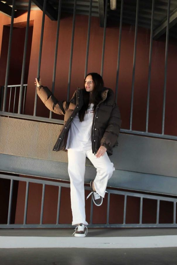 Пуфер шоколадний з поясом