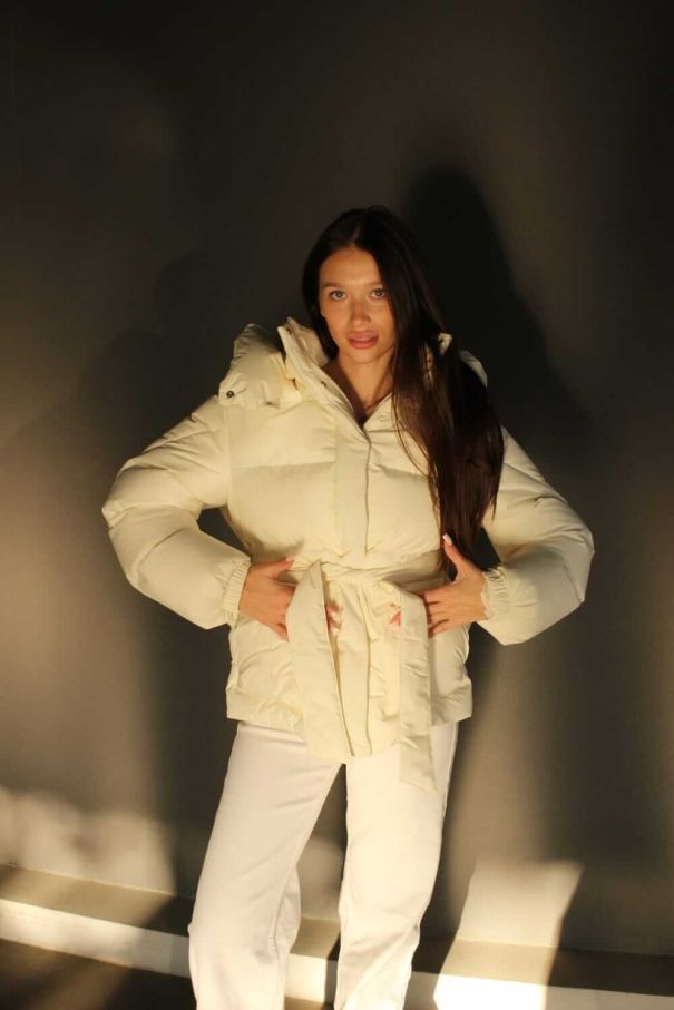 Пуфер молочний з поясом