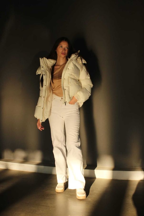 Пуфер молочний з поясом