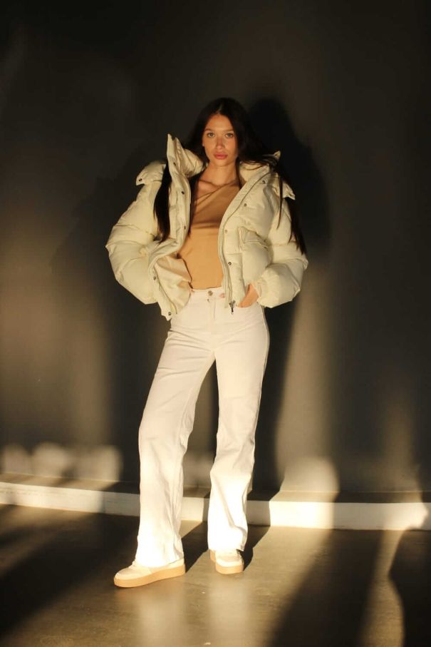 Пуфер молочний з поясом