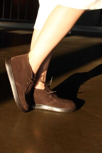 Клоги Terry шоколадні замшеві