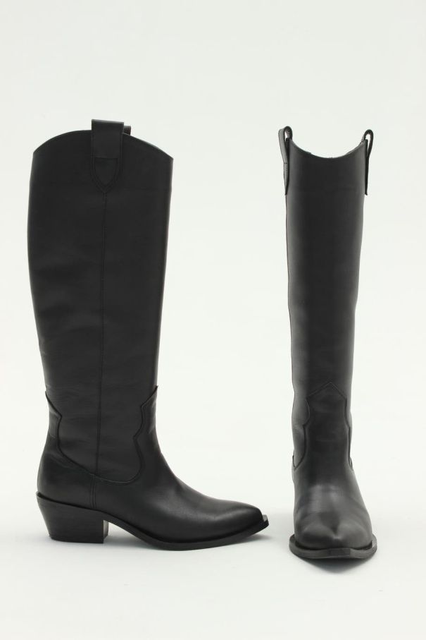 Ковбойки високі шкіряні